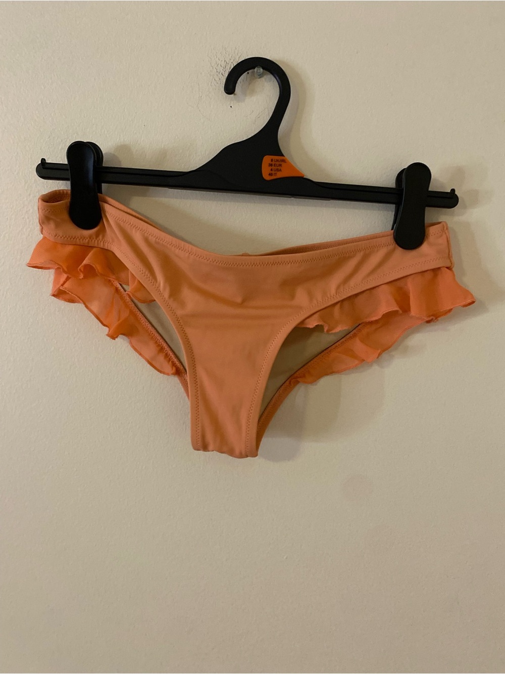 Victoria’s Secret sheer  Ruffled Peach Bikini Bottoms